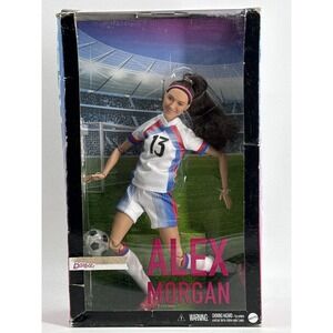 Barbie Signature Alex Morgan Doll 2020 #13 Soccer Player Mattel – Damaged Box